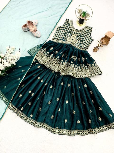 Presenting New Designer Chinon Silk Childrens wear wholesale market